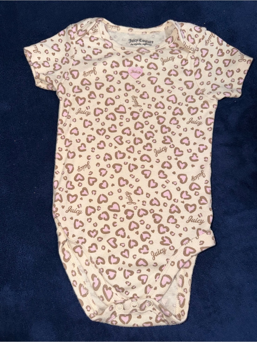 Juicy Couture Pink Heart Print | 6-9 months | 3 pieces
